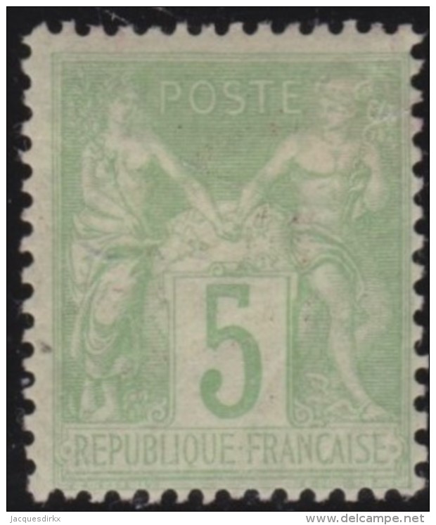 France   .     Yvert   .     102      .         *       .       Neuf  Avec  Gomme  Et Charniere - 1898-1900 Sage (Type III)