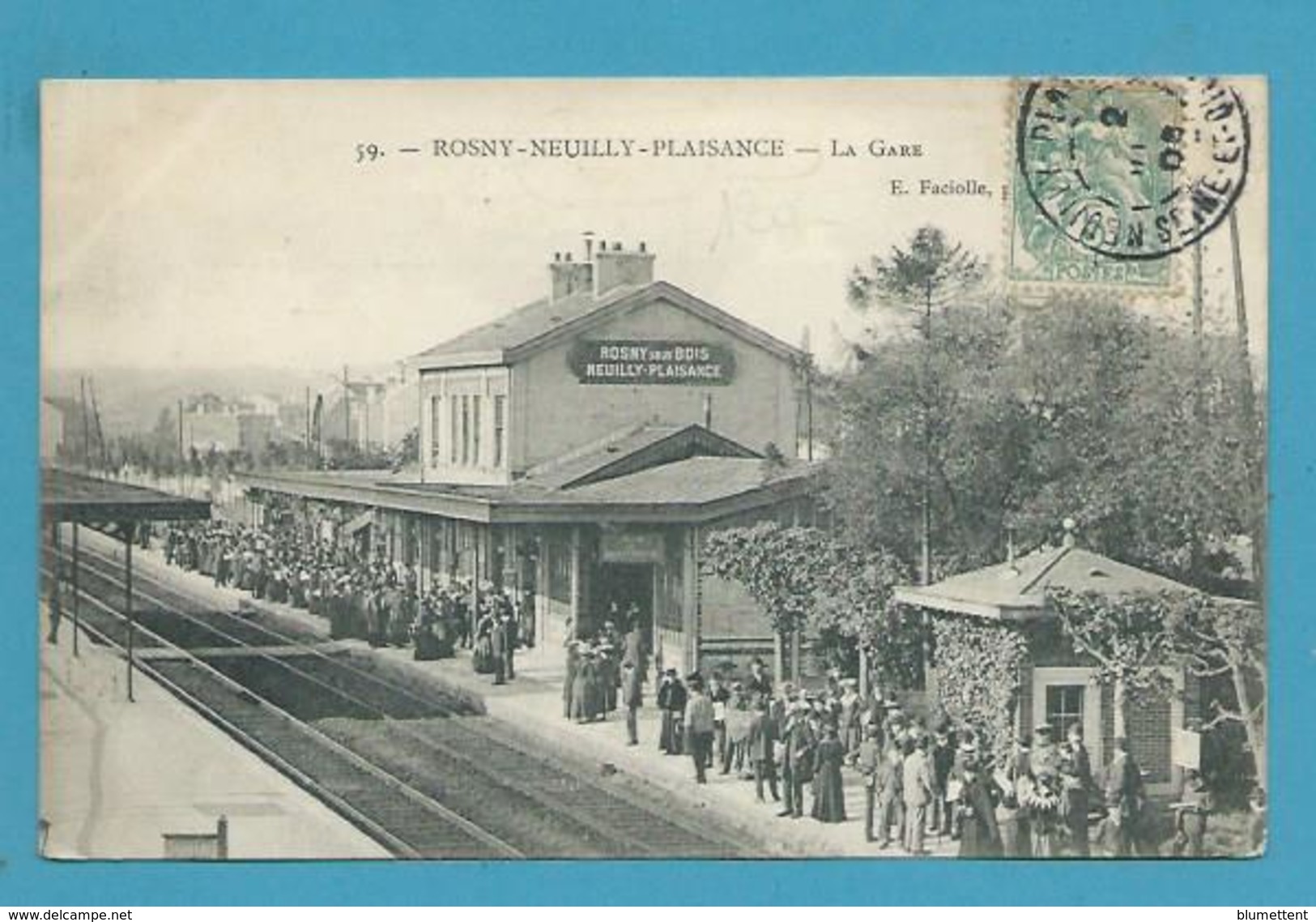 CPA 59 - Chemin De Fer La Gare De ROSNY-SOUS-BOIS NEUILLY-PLAISANCE 93 - Rosny Sous Bois
