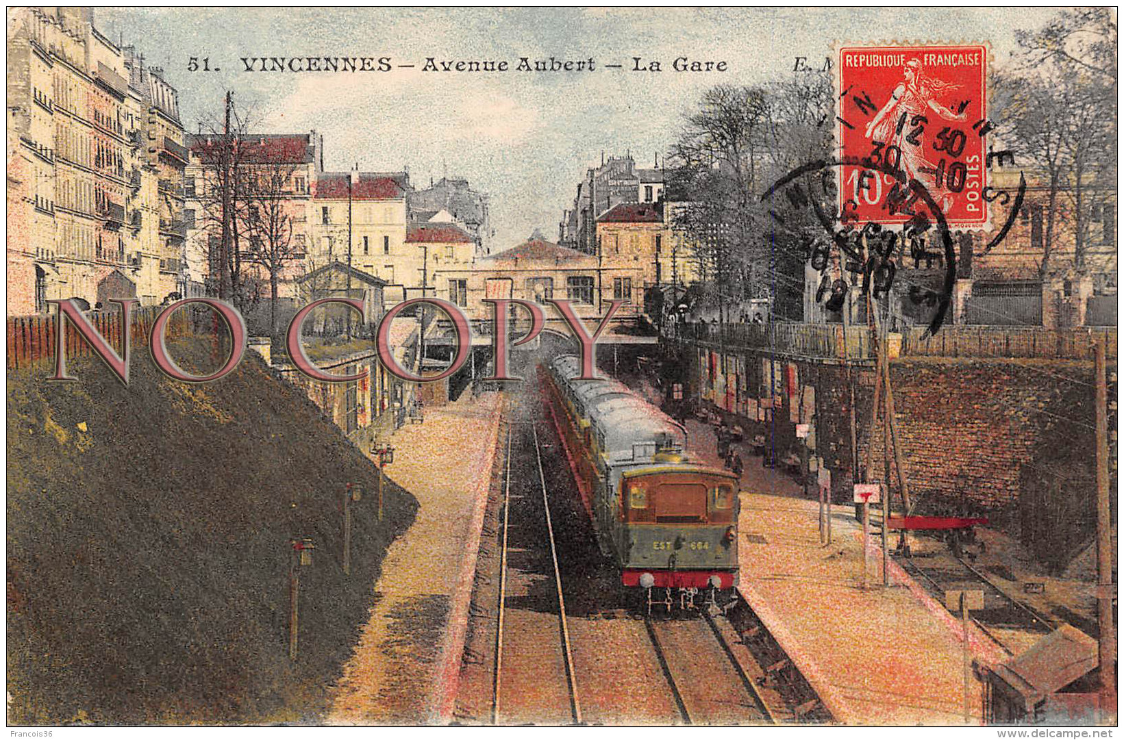 94 - Vincennes - Avenue Aubert - La Gare - Train Locomotive - Vincennes