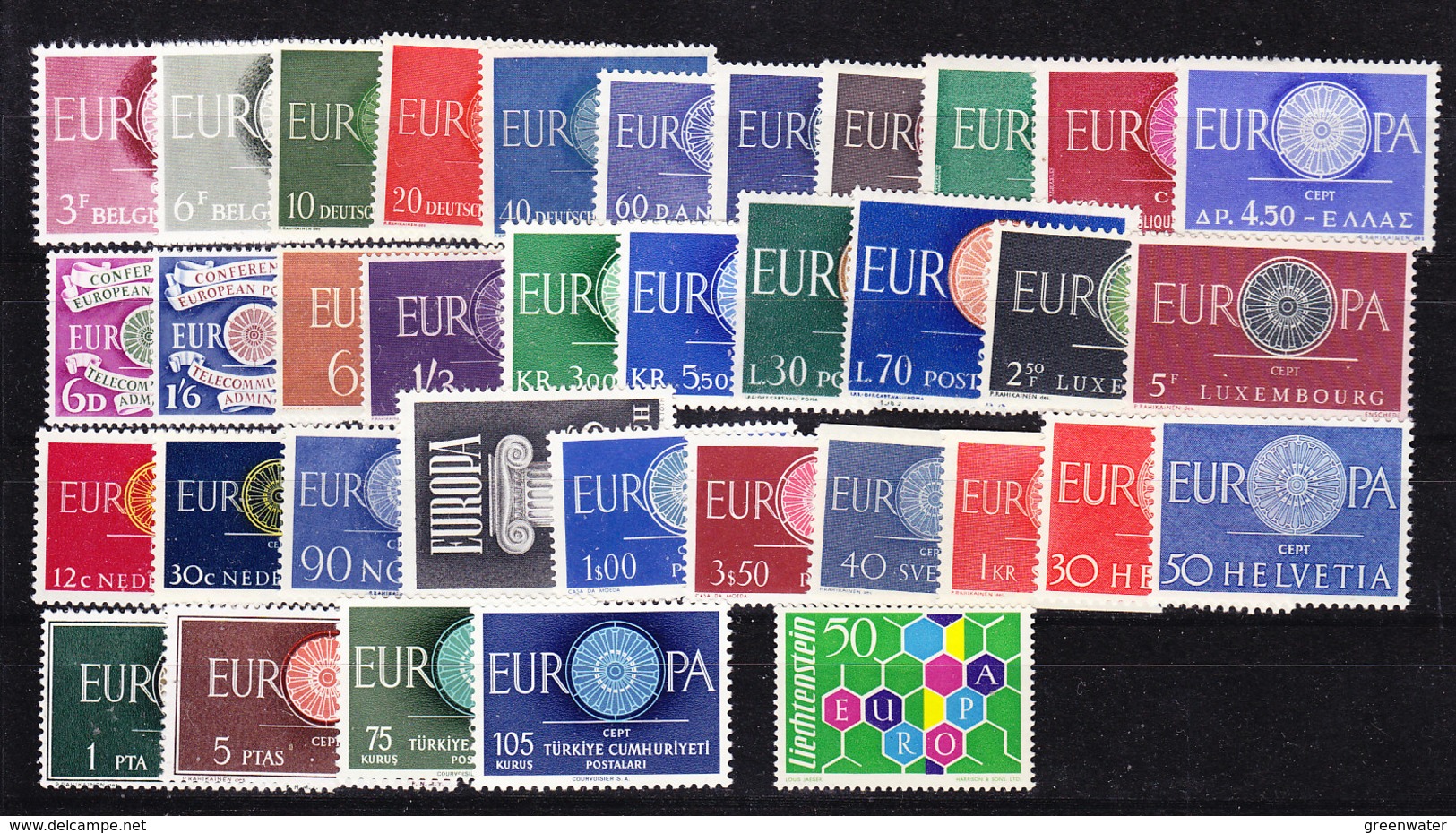 Europa Cept 1960 Year Set 20 Countries 36 Values ** Mnh (original Gum !!!) (35711) - 1960