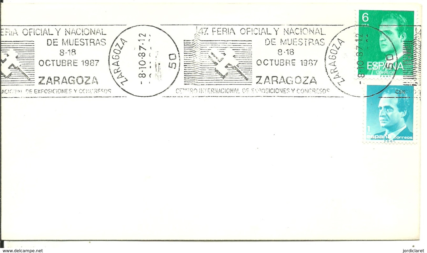 MATASELLOS 1987 ZARAGOZA - Cartas & Documentos