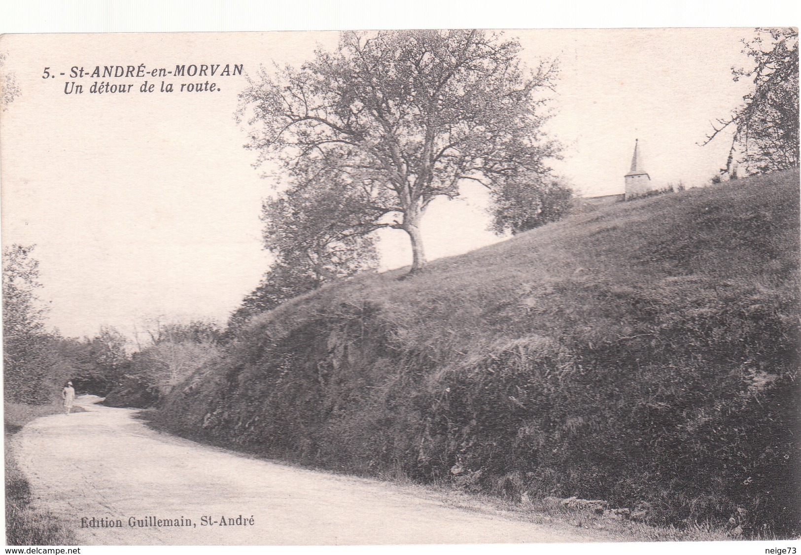 Carte Postale Ancienne De La Nièvre - Saint André En Morvan - Un Détour De La Route - Sonstige & Ohne Zuordnung