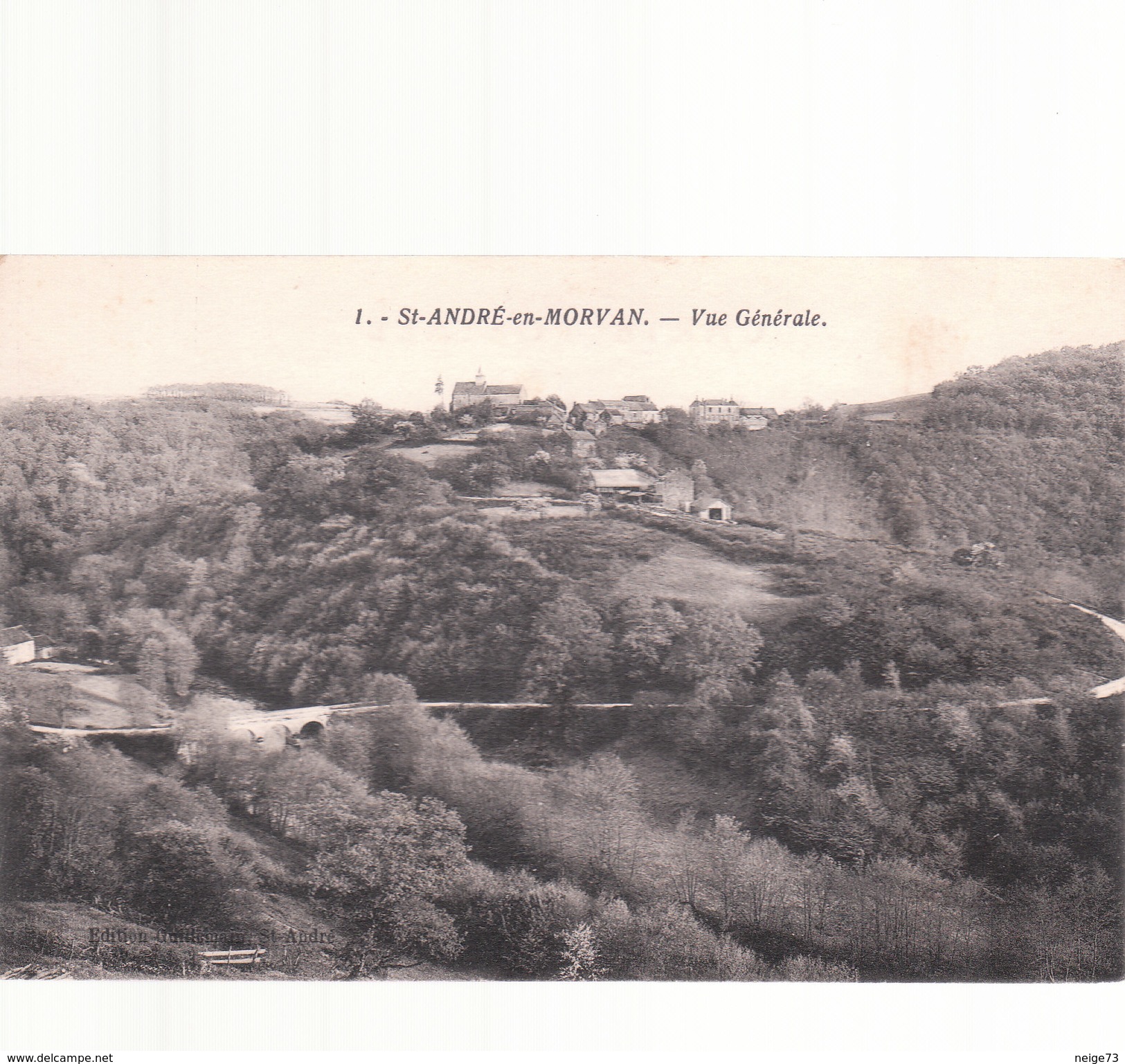 Carte Postale Ancienne De La Nièvre - Saint André En Morvan - Vue Générale - Other & Unclassified