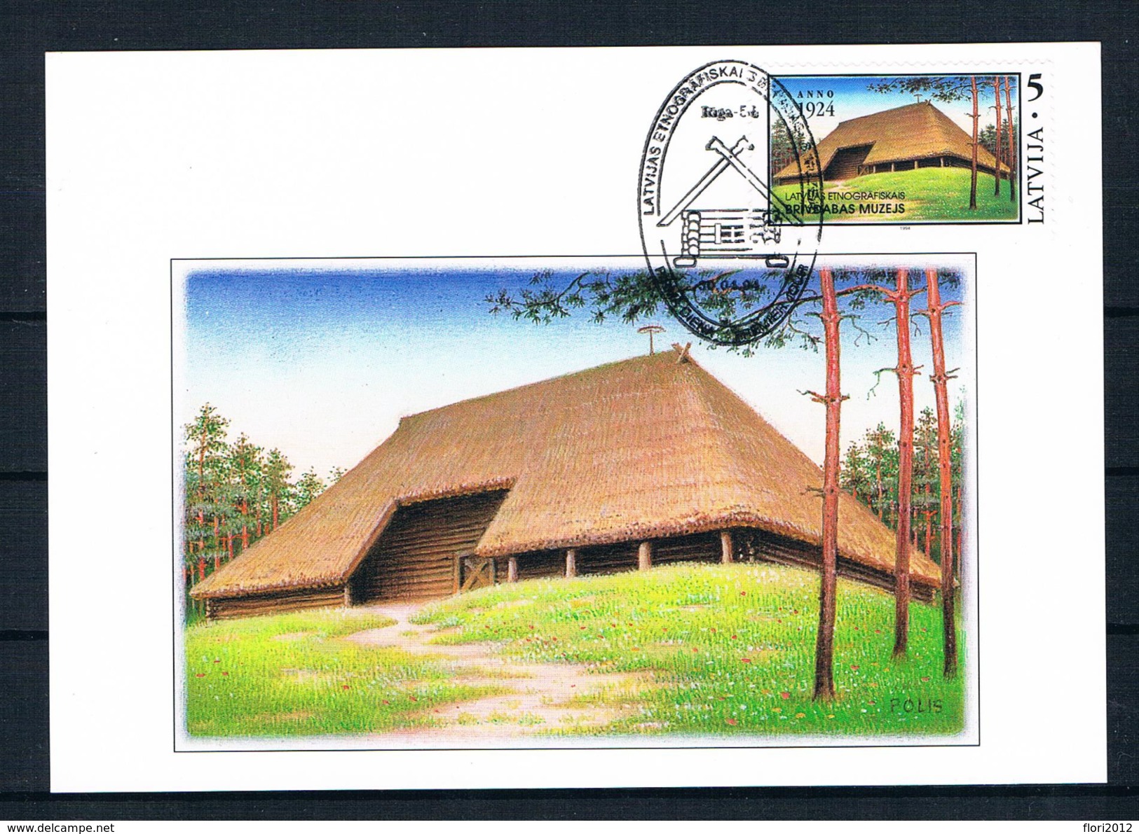 (80) Lettland 1994 Riedhütte Maximumkarte - Ohne Zuordnung