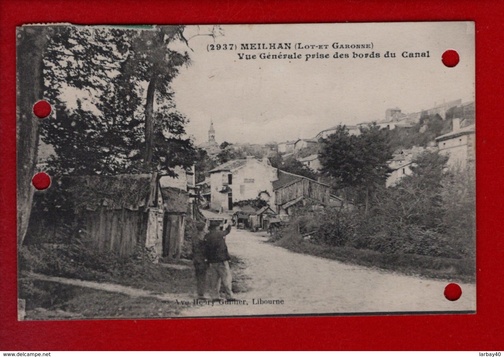 1 Cpa Carte Postale Ancienne - MEILHAN SUR GARONNE, VUE PRISE DES BORDS Du Canal - Meilhan Sur Garonne