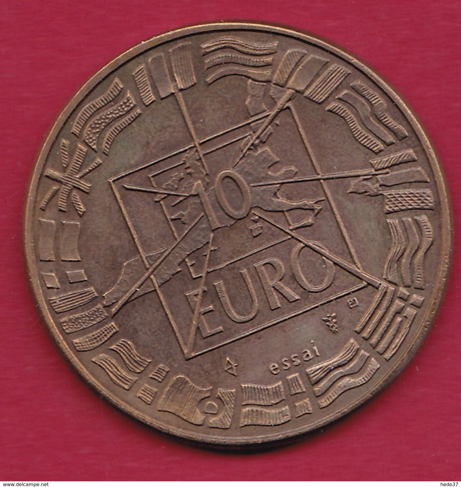 France - De Gaulle / Adenauer - 10 Euro - Essai - 1998 - Euros Des Villes