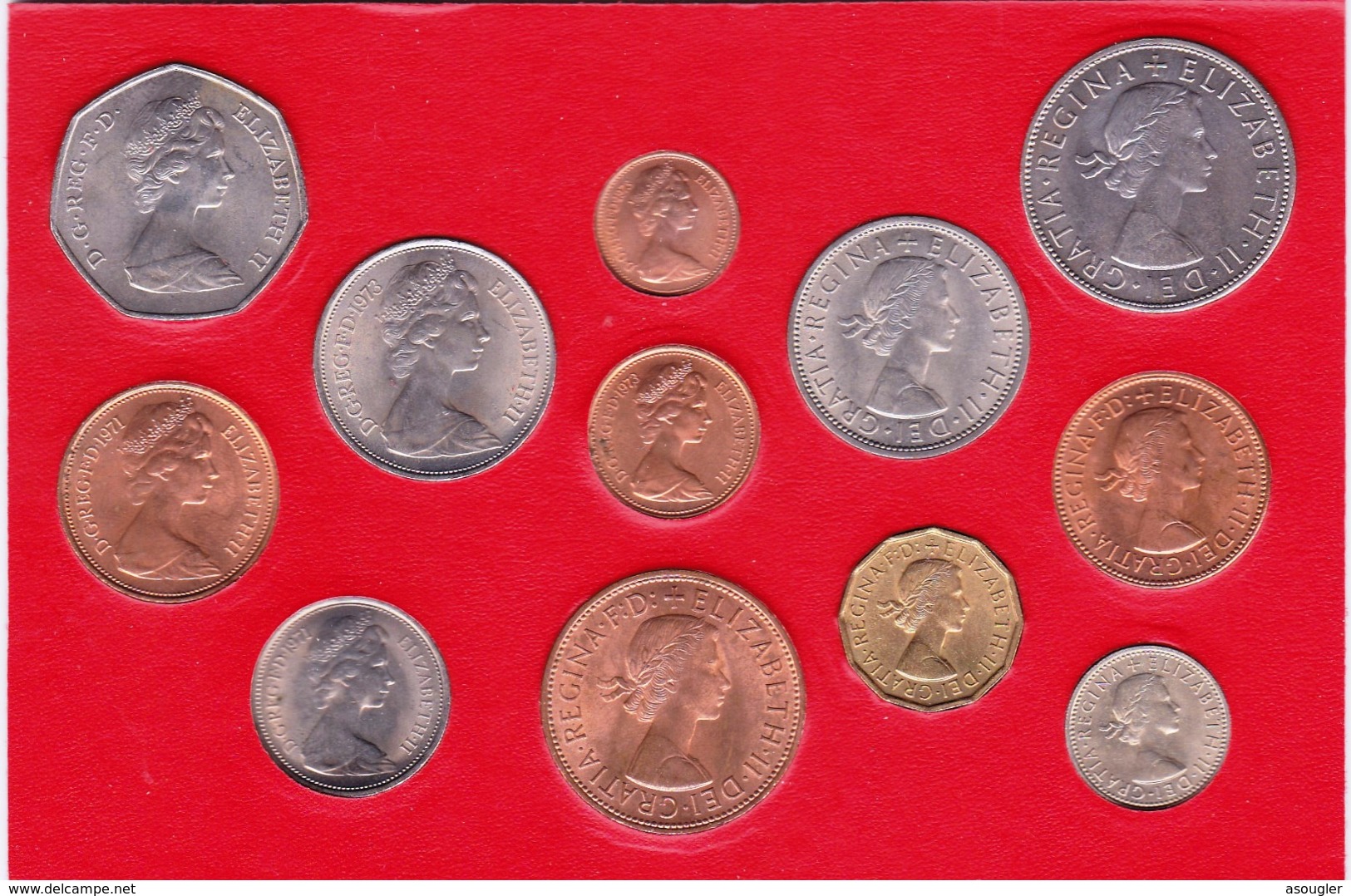 GREAT BRITAIN SET COINS UNC (free Shipping Via Registered Air Mail) - Colecciones