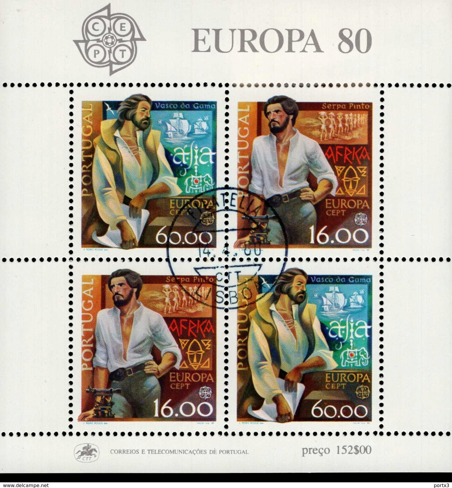 Por. Block 029  Europa CEPT  Gestempelt Used TS - Blocks & Sheetlets