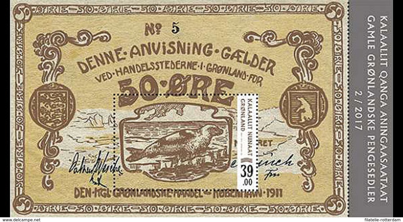 Groenland / Greenland - Postfris / MNH - Sheet Oude Bankbiljetten 2017 - Nuevos