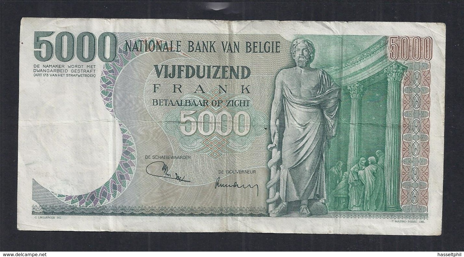 5000 Frank - Francs  - Type  Vesalius  M 108c  Zeer Fraaie Staat - 5000 Francs