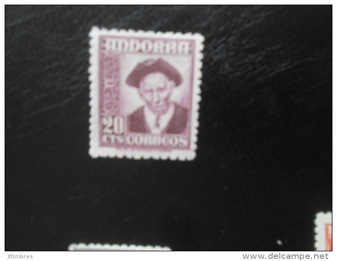 ANDORRE ESPAGNOL : N° 44A Neuf* (charnière) - Unused Stamps