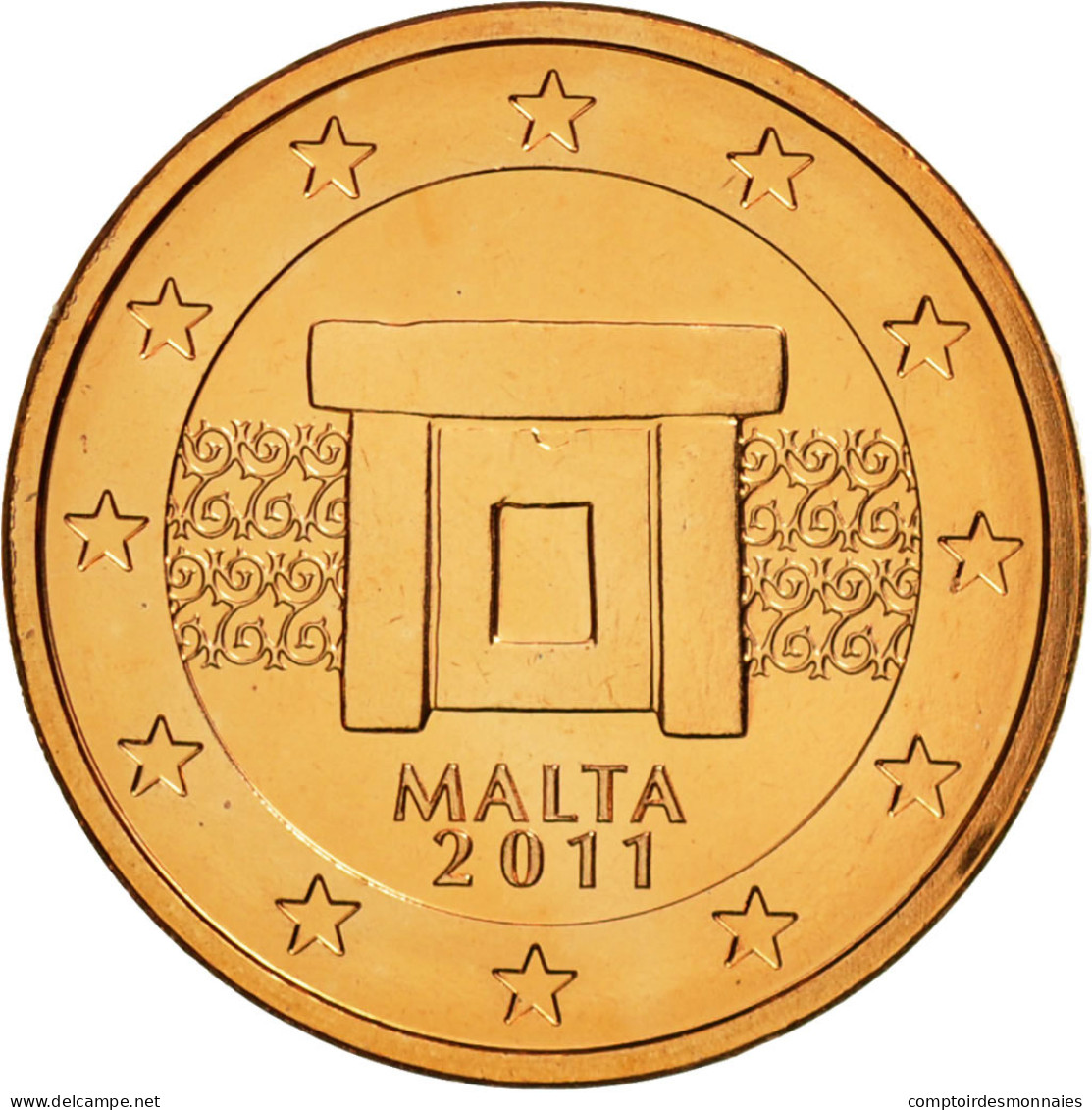 Malte, Euro Cent, 2011, SPL, Copper Plated Steel, KM:125 - Malte