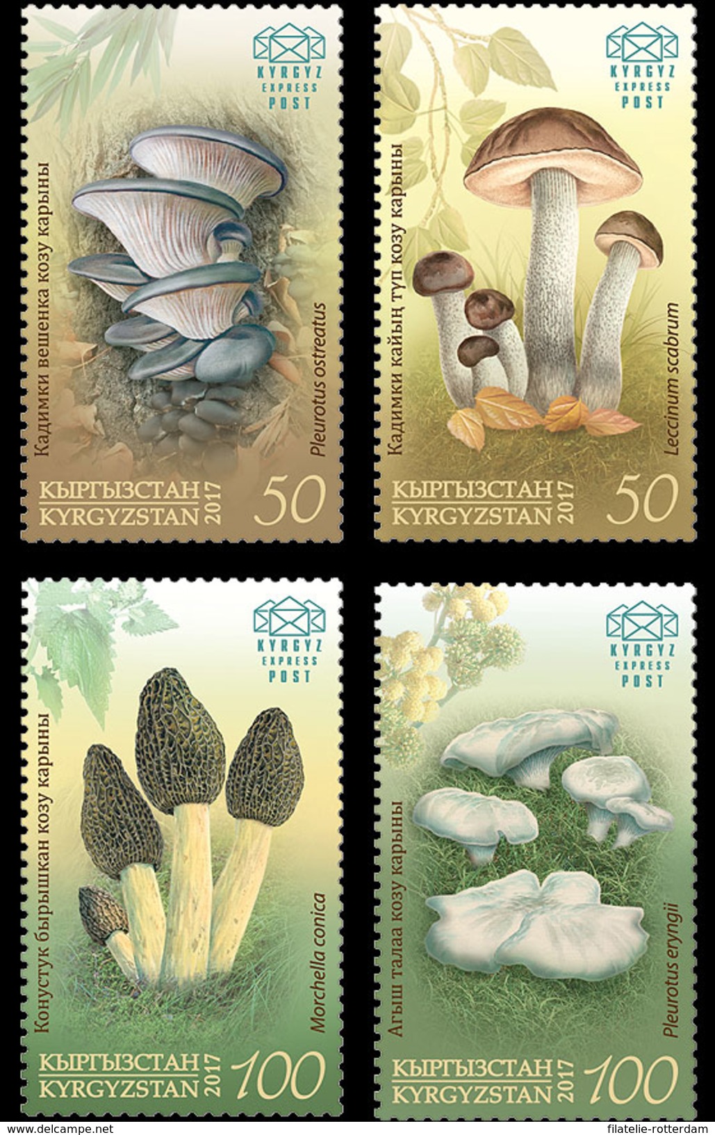 Kirgizië / Kyrgyzstan - Postfris / MNH - Complete Set Paddenstoelen 2017 - Kirgizië