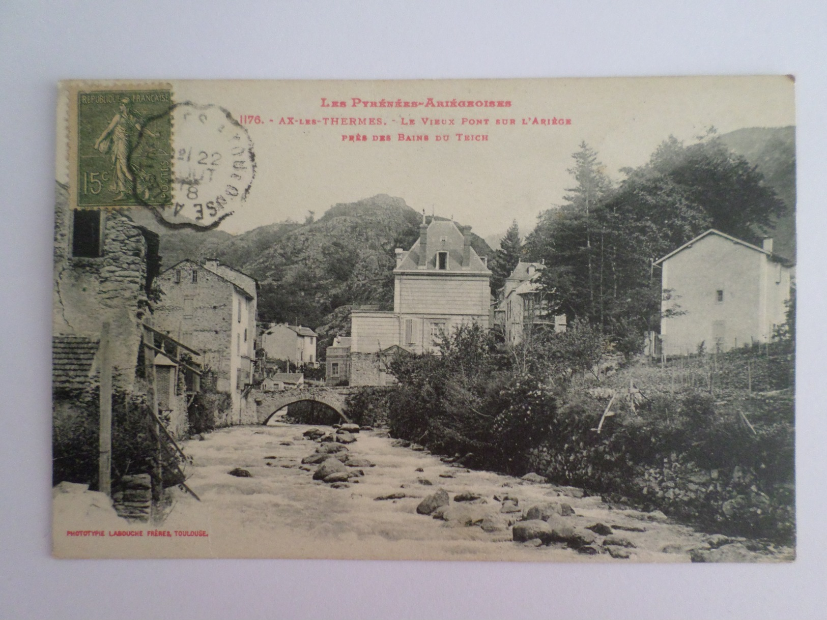 Ax-les-Thermes  Le Vieux Pont Sur L'Ariège Près Des Bains Du Teich - Ax Les Thermes