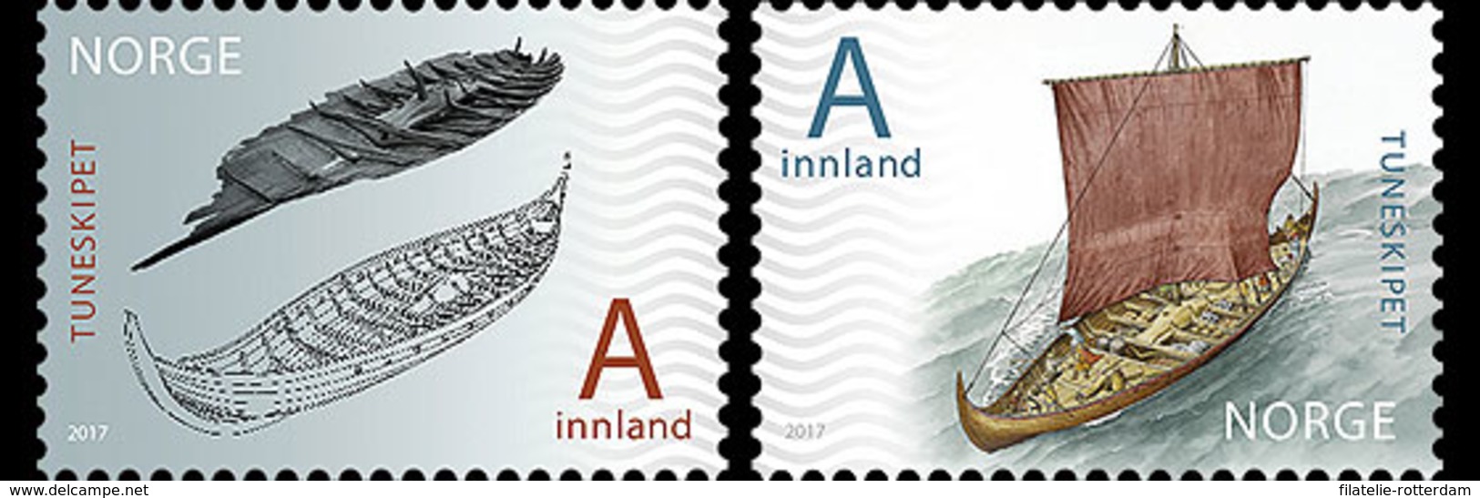 Noorwegen / Norway - Postfris / MNH - Complete Set Vikingschepen 2017 - Unused Stamps