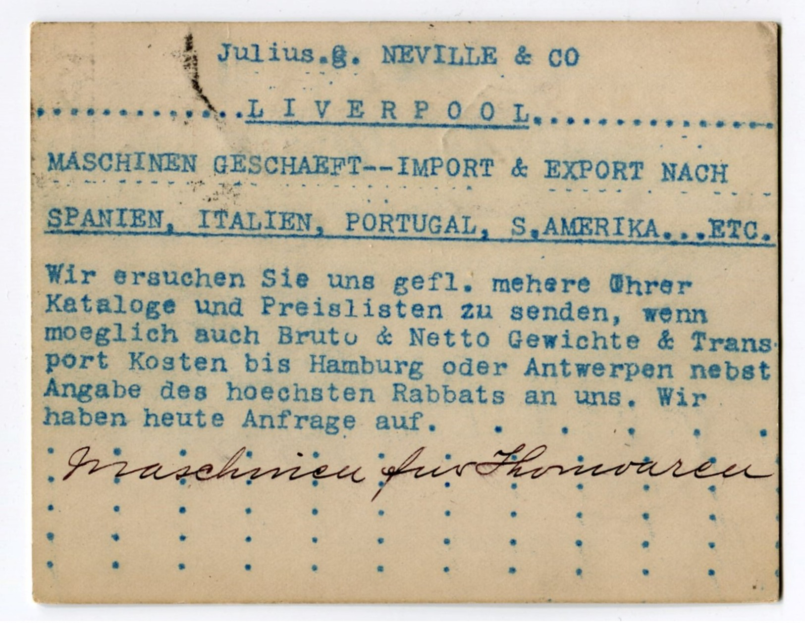 GB Liverpool 14-03-1895 Taxierte Ganzsache Half Penny Nach Kaiserslautern D - Brieven En Documenten