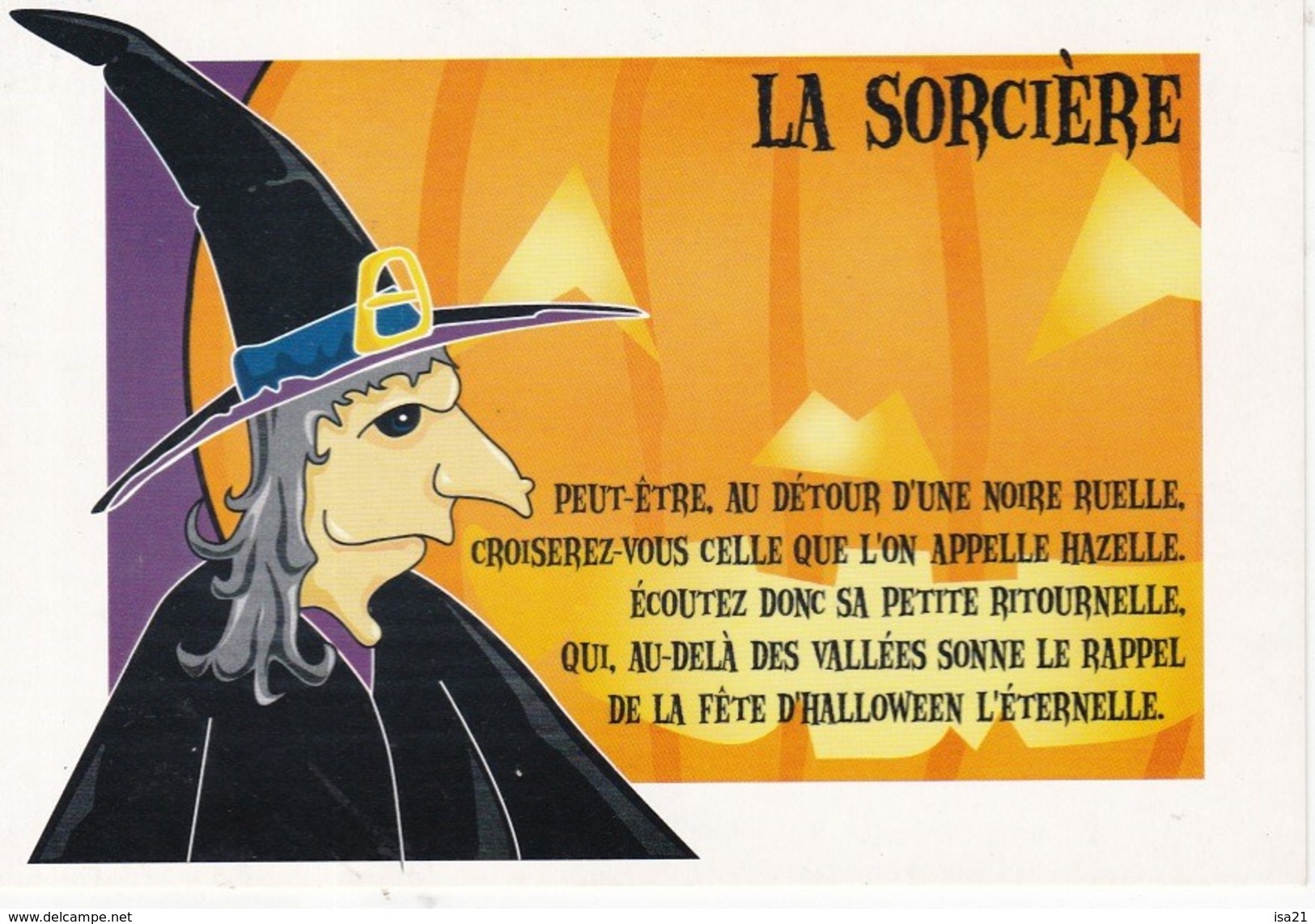 Lot De 5 CPM Imagerie D'Epinal Vampire, Francky, Sorcière, Petite Fée, Esprit De Citrouille - Contemporain (à Partir De 1950)