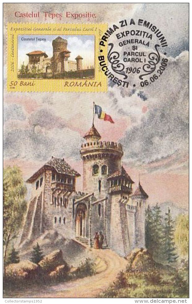 60456- VLAD THE IMPALER, DRACULA, CASTLE, LEGENDS, MAXIMUM CARD, OBLIT FDC, 2006, ROMANIA - Märchen, Sagen & Legenden