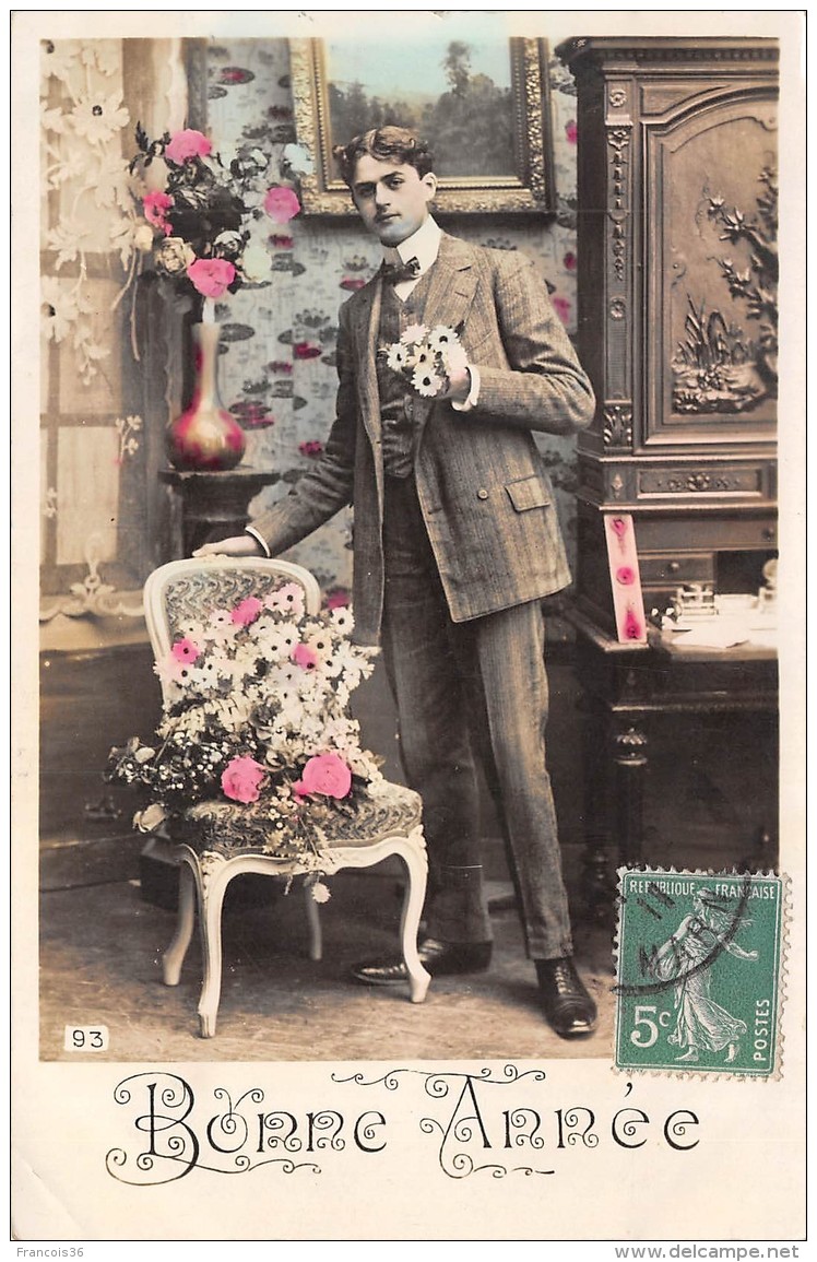 Lot de 44 CPA d' hommes : gentleman homme gentlemen 1900 - 1930 - Elegance romantisme