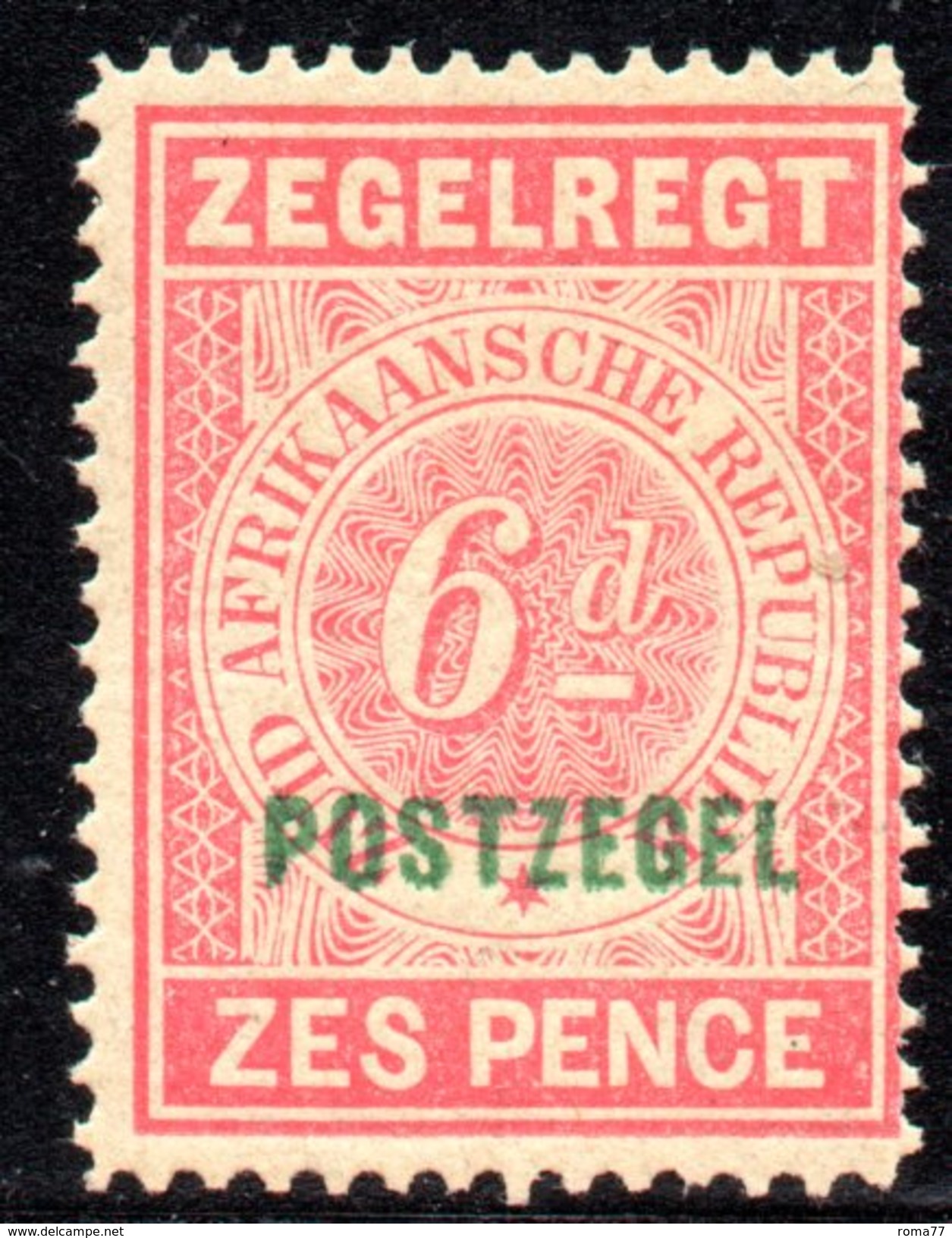 XP2189 - TRANSVAAL 1895 , 6 Pence Gibbons N. 215  ***  MNH - Transvaal (1870-1909)