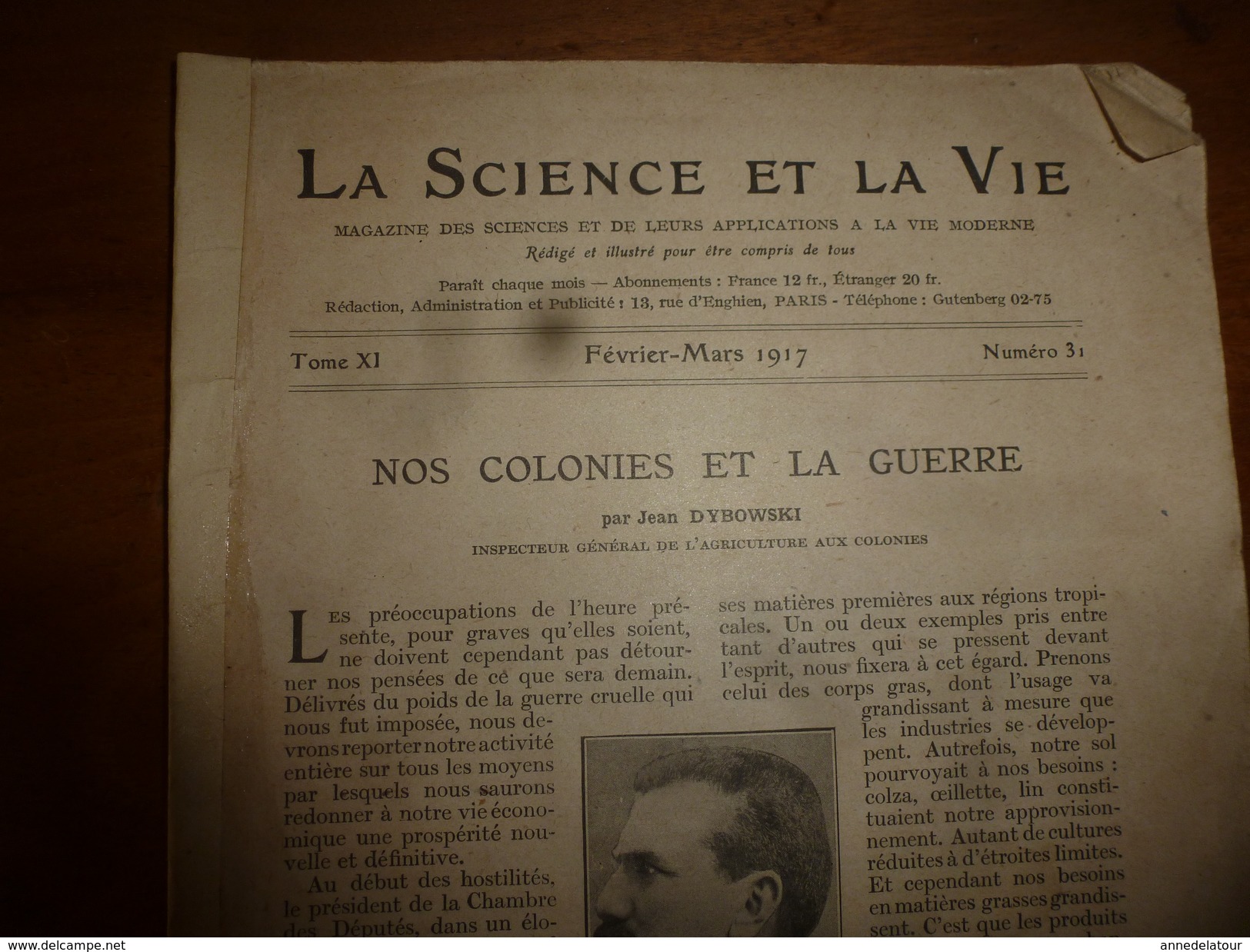 1917 LSELV :Nos Colonies Et La Guerre (par Jean Dybowski Inspecteur Général De L'agriculture Aux Colonies) - Autres & Non Classés