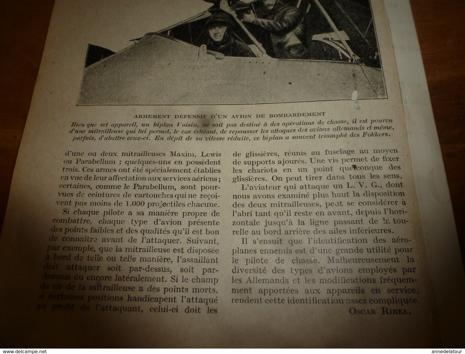 1917 LSELV :Contribution USA au progrès universel (Biard d'Aunet);Principes fondamentaux du combat aérien (Oscar Ribel)