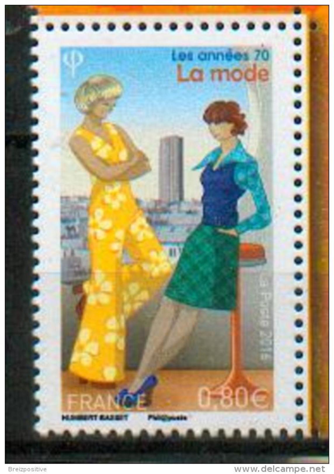 France 2016 - Les Années 70, La Mode / Fashion Of The 70's - MNH - Textile