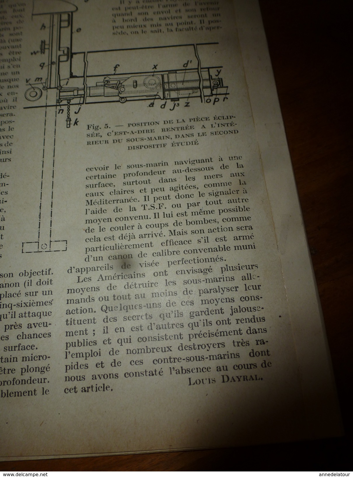 1917 LSELV :Balles SHRAPNELLS fabrication mécanique (Ovide Doublemarre);Armement SOUS-MARINS canons div.(Louis Dayral)