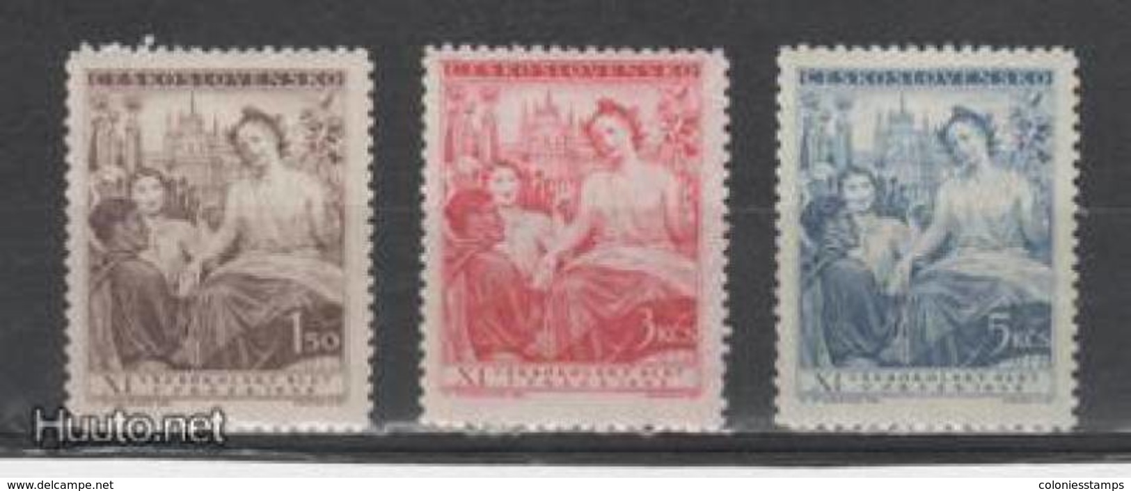 (S1703) CZECHOSLOVAKIA, 1948 (The 11th Sokol Congress). Complete Set. Mi ## 532-534. MLH* - Ungebraucht