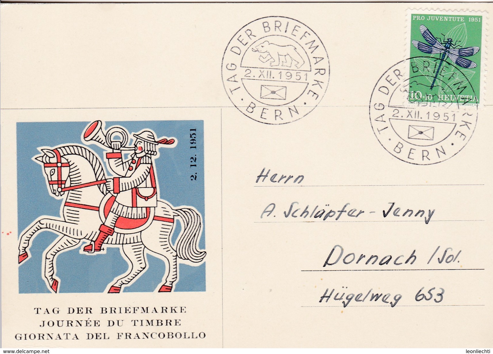 Tag Der Briefmarken  Bern Vom 2. XII. 1951. SBK: J 139 Mi: 562 - Autres & Non Classés