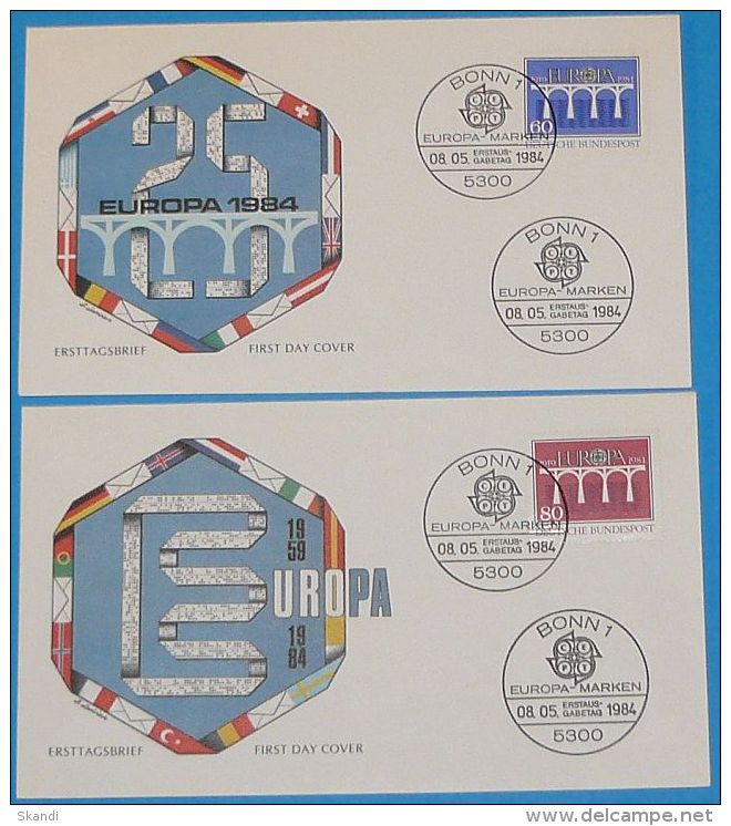 DEUTSCHLAND 1984 Mi-Nr. 1210/11 CEPT FDC - 1984