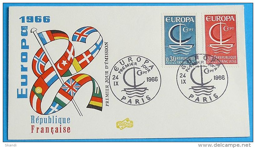 FRANKREICH 1966 Mi-Nr. 1556/57 FDC - CEPT - 1966