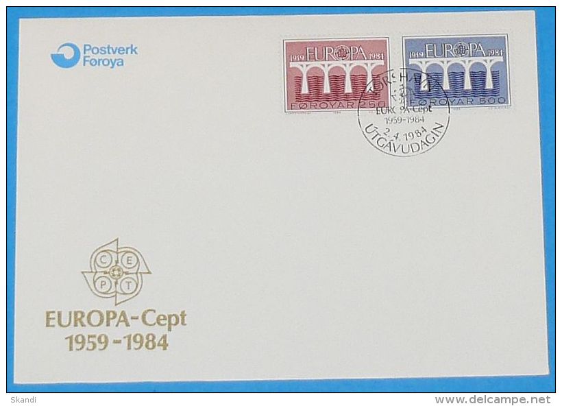 FÄRÖER 1984 Mi-Nr. 97/98 FDC - CEPT - 1984