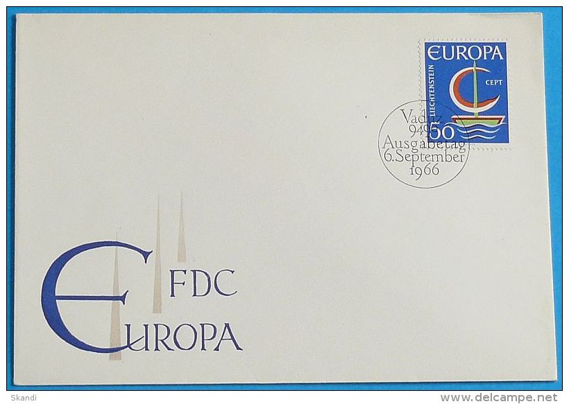 LIECHTENSTEIN 1966 Mi-Nr. 469 FDC - CEPT - 1966