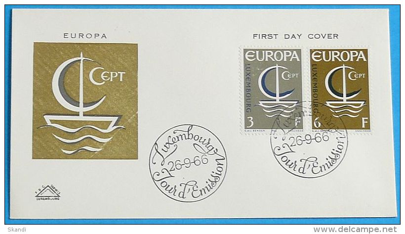 LUXEMBURG 1966 Mi-Nr. 733/34 FDC - CEPT - 1966