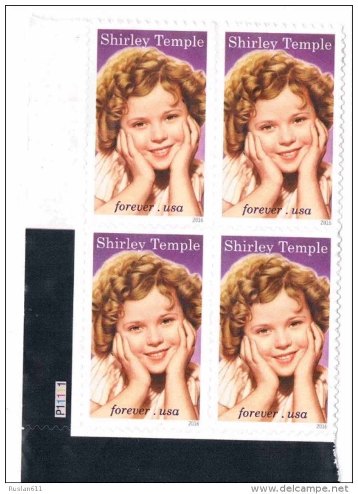 USA 2016 #5060 Legends Of Hollywood Shirley Temple 4 X 0.49c  MNH** - Unused Stamps