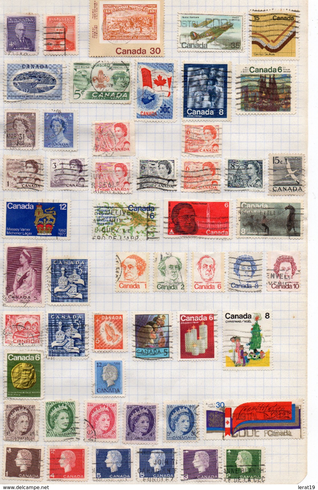 CANADA......LOT DE 135 TIMBRES.. .VOIR LES SCANS - Colecciones