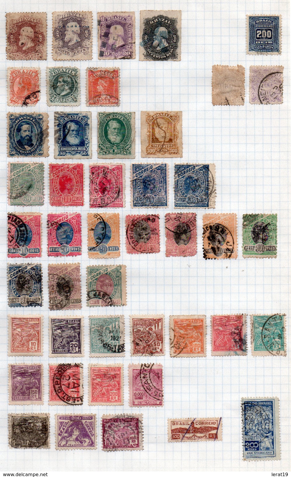 BRESIL......LOT DE 90 TIMBRES.. .VOIR LES SCANS - Collections, Lots & Series