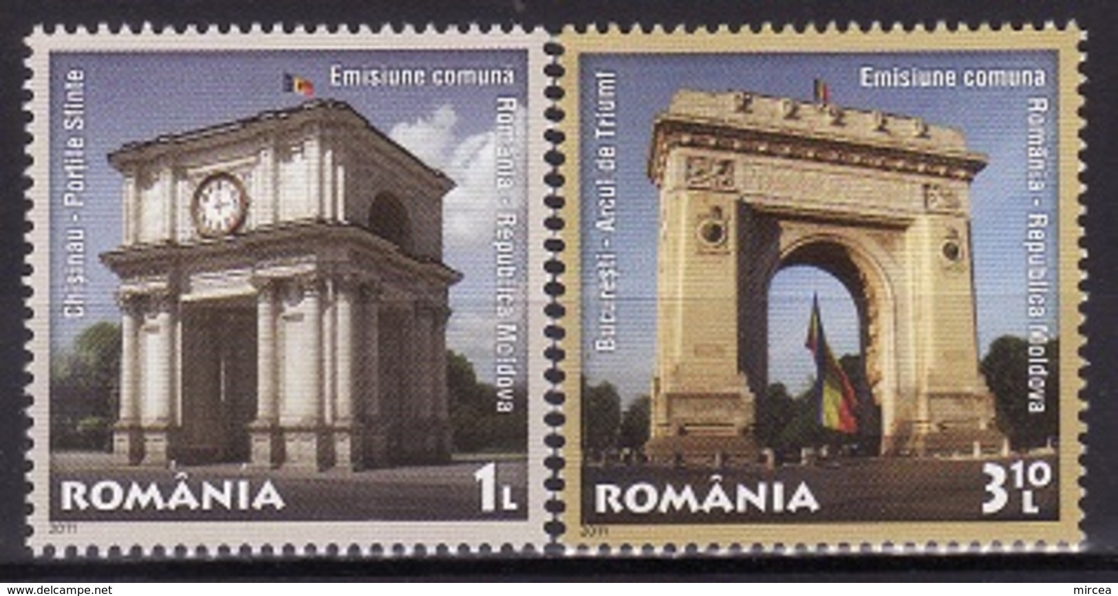 Roumanie 2011 - Emission Comune Roumanie-Moldavie 2v.neufs**(d) - Unused Stamps