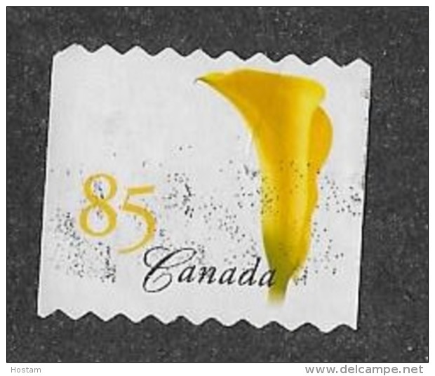 CANADA 2004  USED # 2073     YELLOW CALLA LILY   USED Coil - Coil Stamps