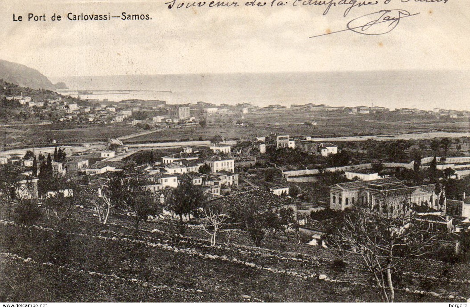 CPA Le Port De CARLOVASSI - SAMOS. 1915. Souvenir De La Campagne D'orient. - Grèce