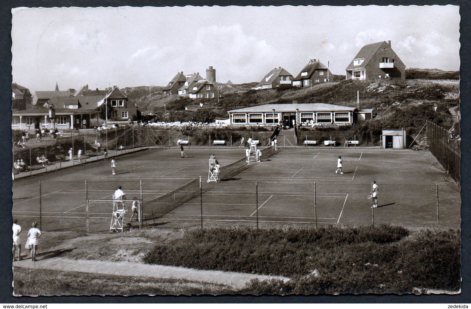A4406 - Alte Foto Ansichtskarte - Nordseeinsel Juist - Tennisplatz -  Wiking - Gel 1970 - Juist