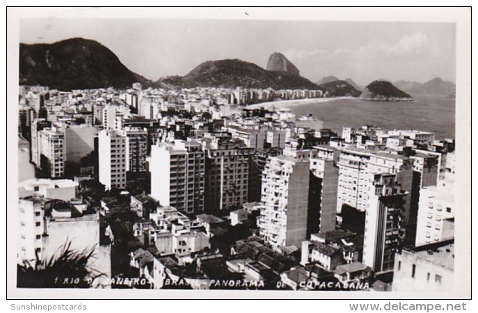 Brazil Rio De Janeiro Copacabana Panorama Real Photo - Copacabana