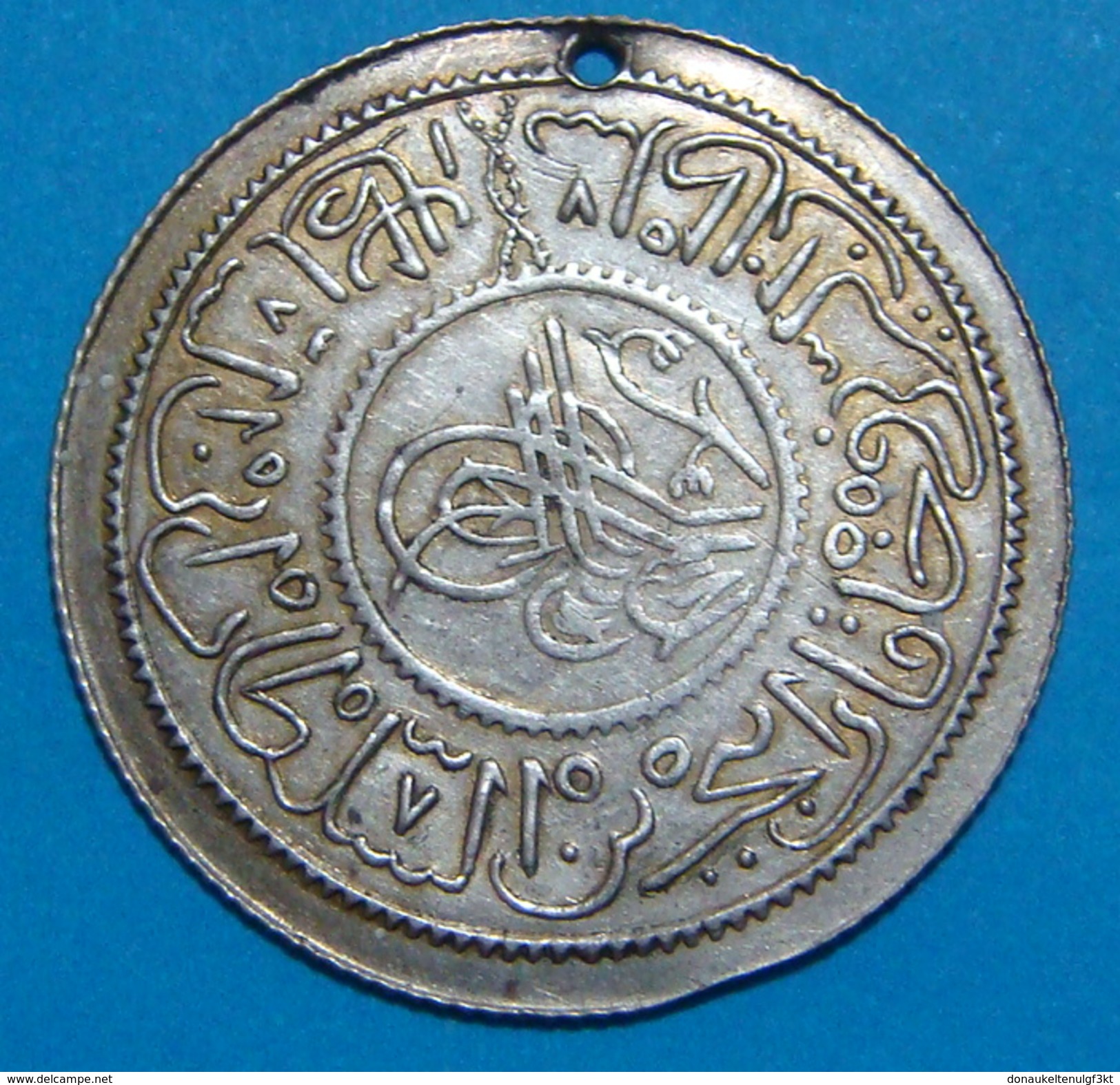 TURKEY OTTOMAN 2 RUMI ALTIN 1223 Year 9, Official RESTRIKE OR PROBE IN SILVER, VERY RARE OR UNIQUE, 32 Mm., 3.32 Gr. - Turquie