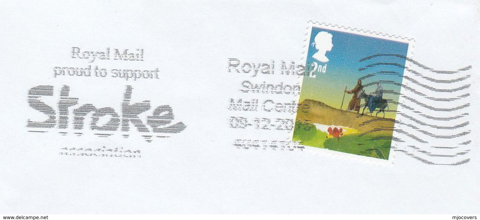 Swindon GB COVER SLOGAN Pmk ROYAL MAIL STROKE ASSOCIATION  Christmas Stamps  Health Medicine - Malattie