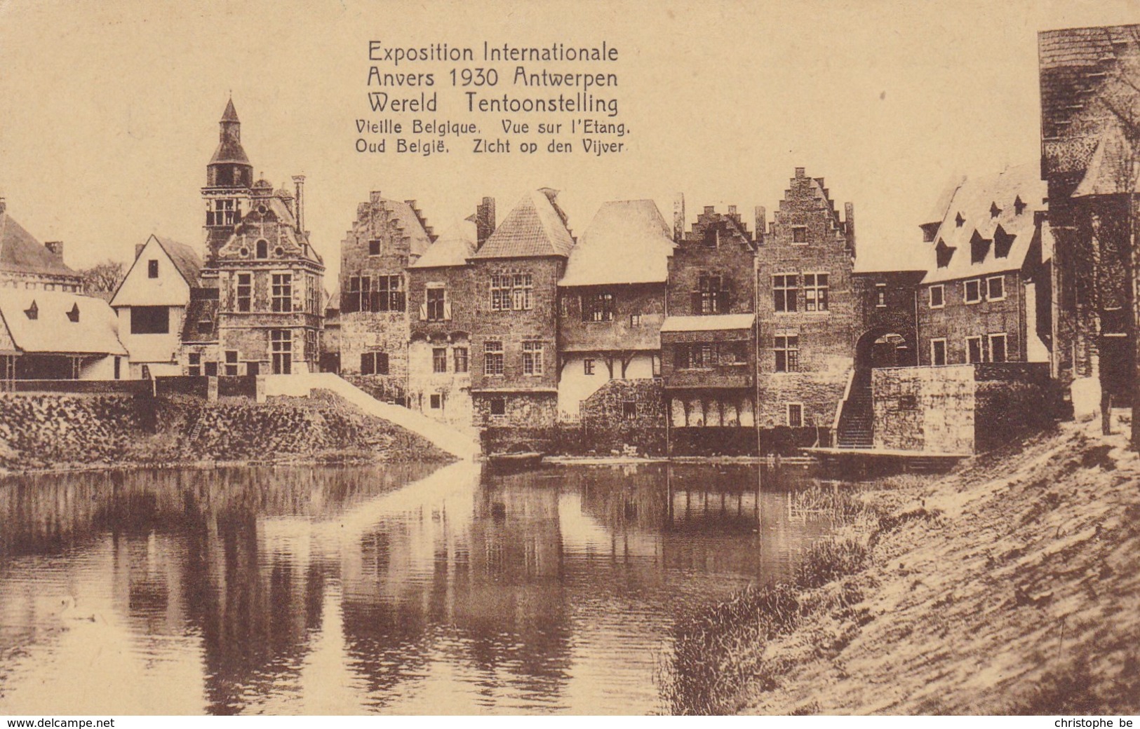 Antwerpen, Wereldtentoonstelling 1930, Oud Belgie, Zicht Op De Vijver (pk36172) - Antwerpen