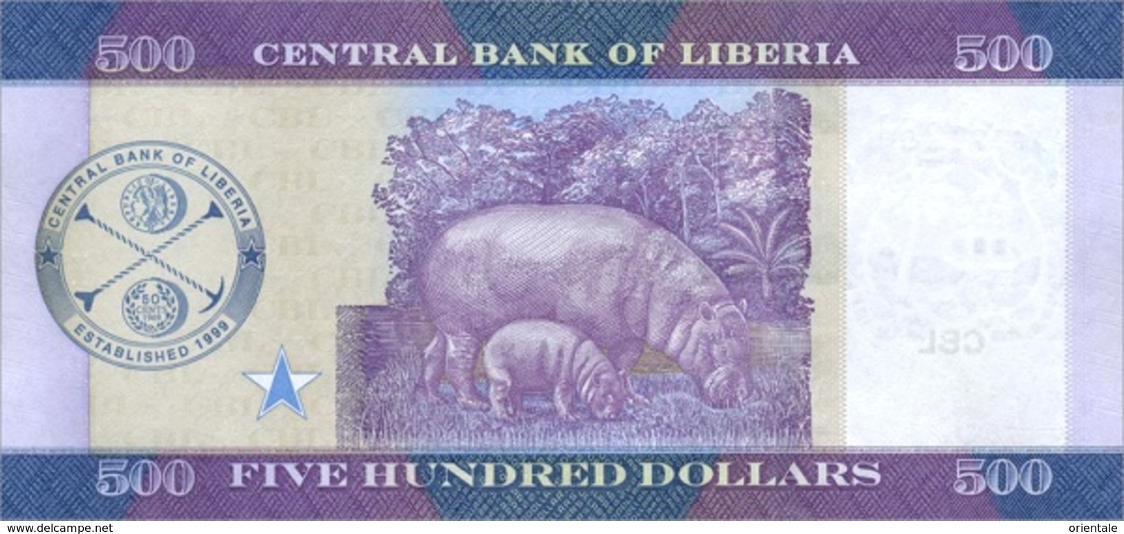 LIBERIA P. NEW 500 D 2016 UNC - Liberia