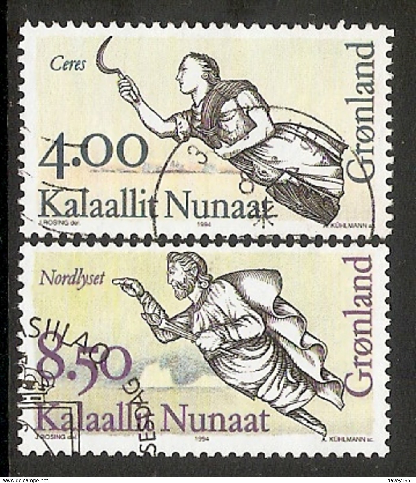 004172 Greenland 1994 Figureheads Set FU - Used Stamps
