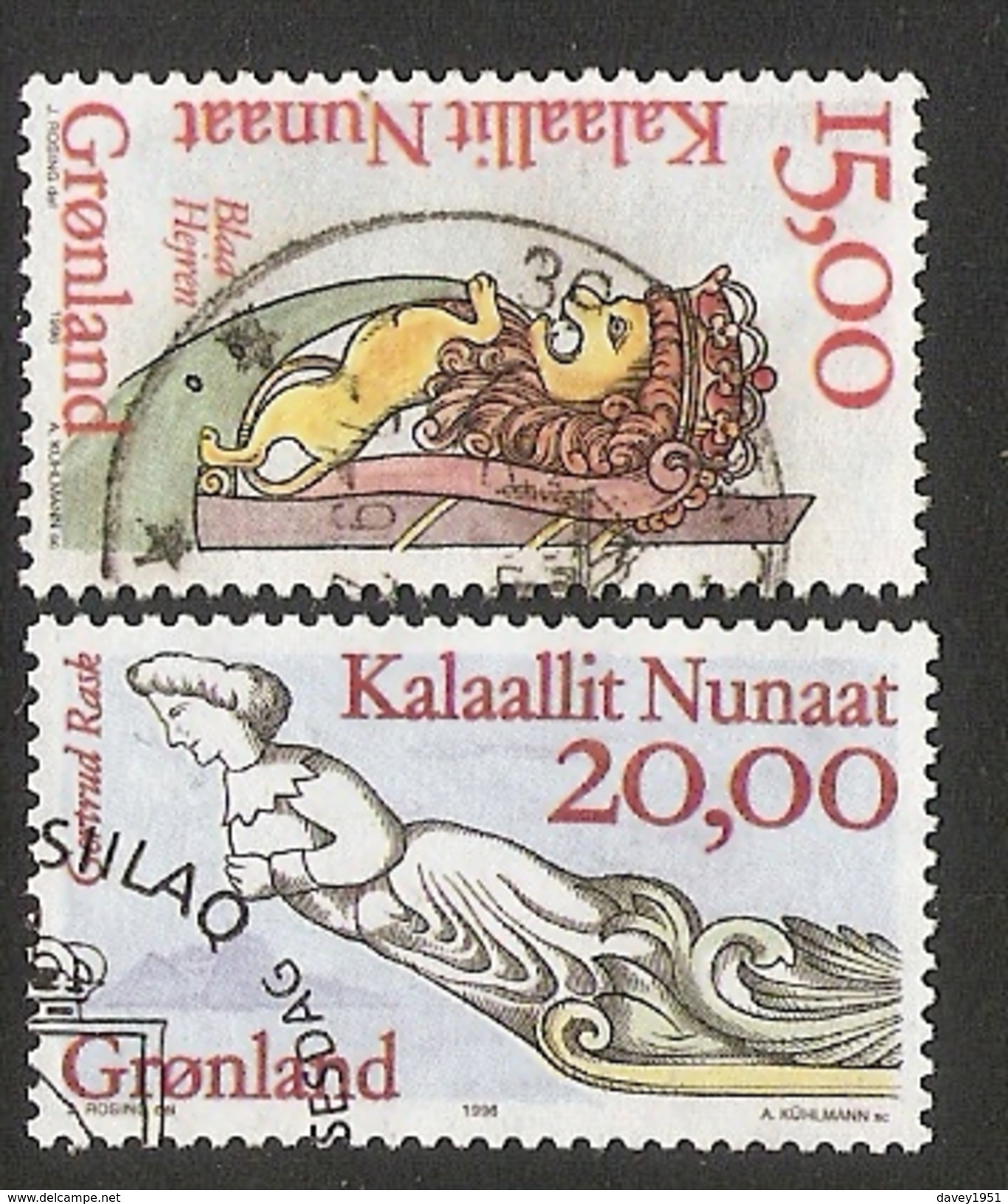 004177 Greenland 1996 Figureheads Set FU - Used Stamps