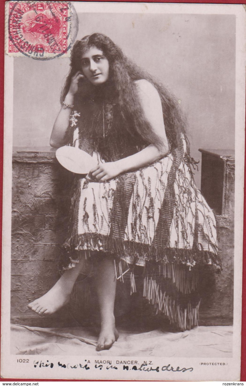 New Zealand Maori Dancer 1911 Nouvelle Zelande Nieuw Zeeland Femme Girl Lady Beauty Beaute Traditional Danseuse - Nuova Zelanda